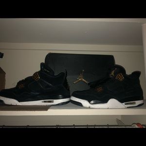 Jordan 4 gold and black size 10